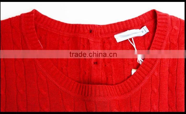 Special design chashmere knitted sweater for fashion ladies