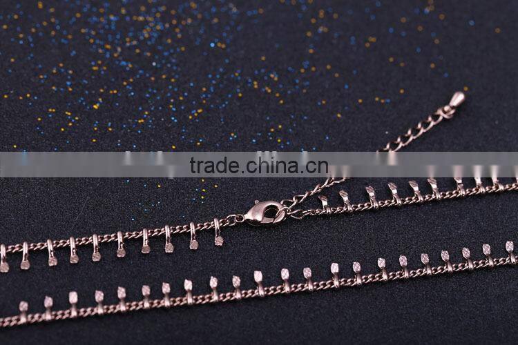 2015 china gold jewellery long fashion chain & coffee gold plated link chain