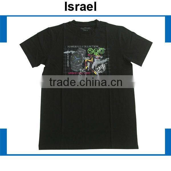 Black color spandex anti-shrink men T-shirt/O neck T-shirt for men/men's round neck T-shirt