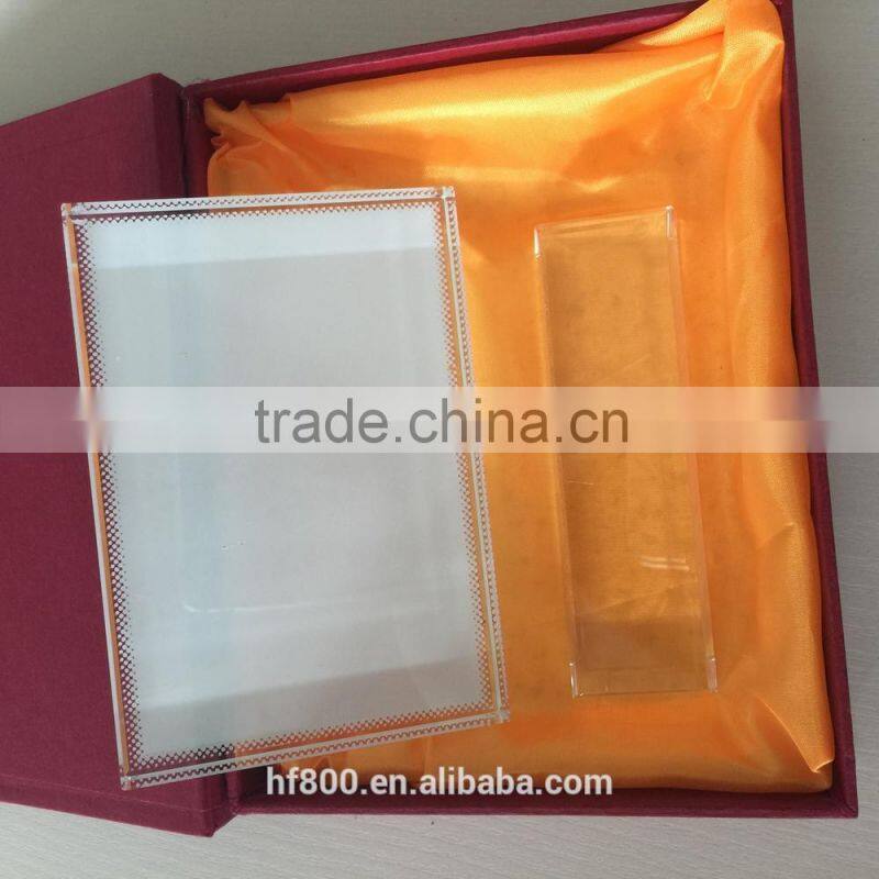 High quality sublimation crystal frame with nice box.sublimation blank