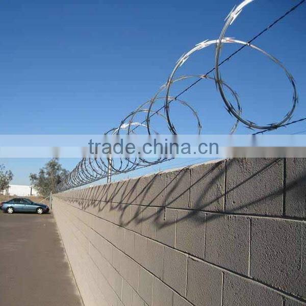 concertina type razor barbed wire mesh