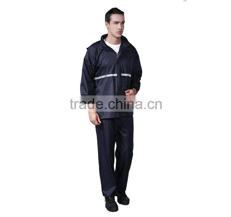 pvc polyester pongee rain coat suit