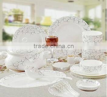 56 pcs divided dinner plates for home