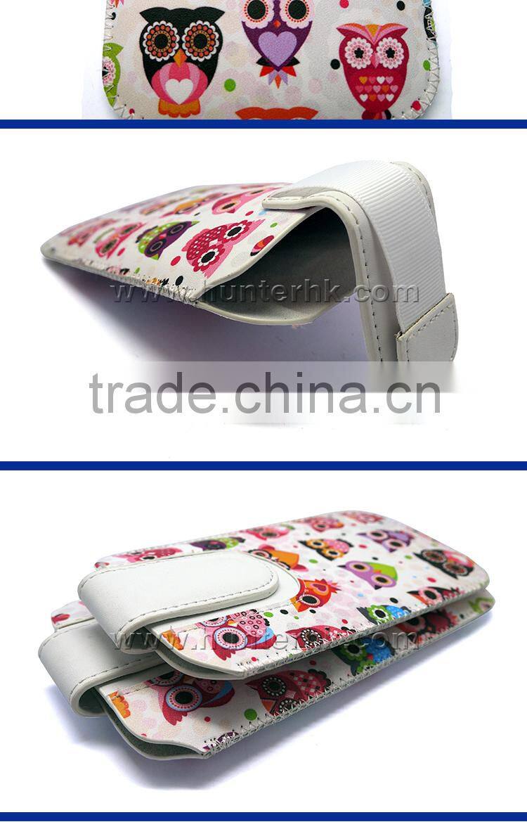 Genuine Flap Printed Slide in Bag For Note2 N7100