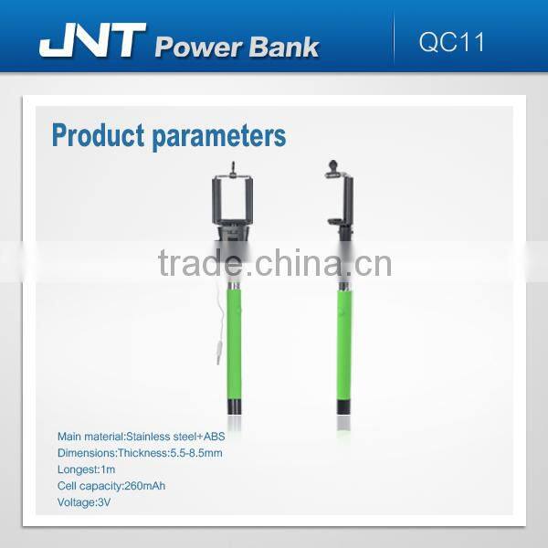 $1.2 Hot popular travel tripod,wired selfie stick ,offer OEM service QC11