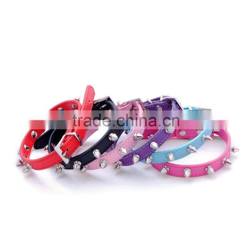 Wholesale pet supplies plain pet collars personality bullet nail dog collar