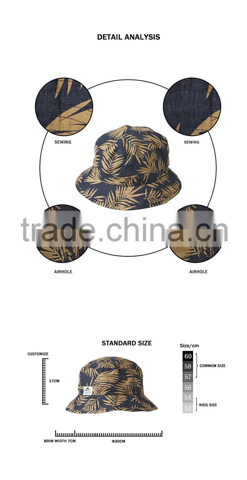 Custom fashion tie dyed marijuana bucket hat