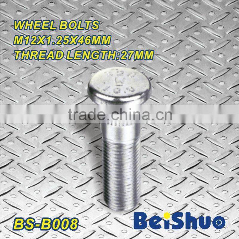 BS-B008,M12x1.5x46mm Knurled Wheel Stud Bolt
