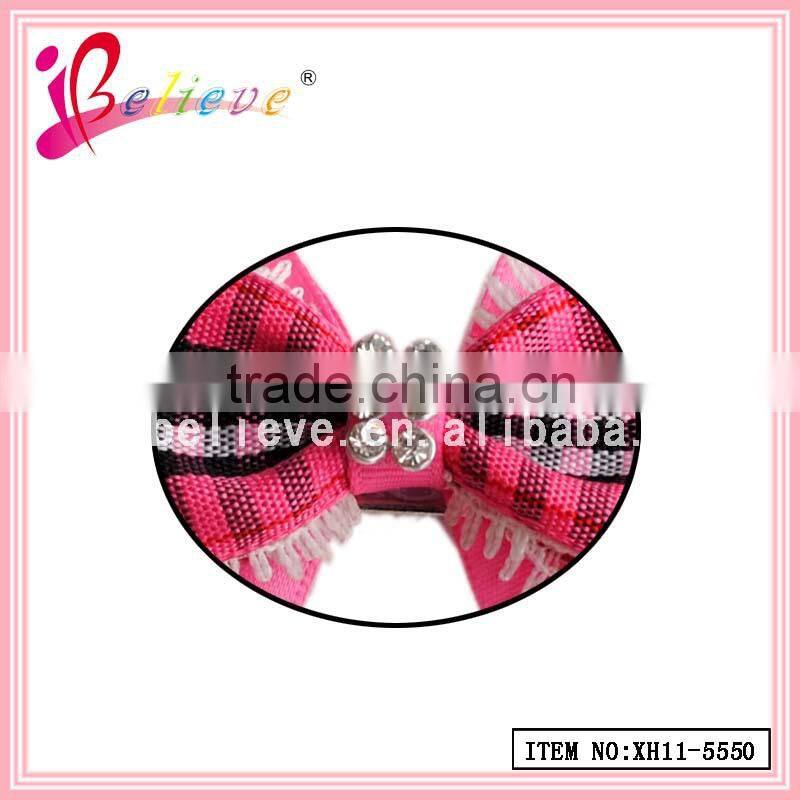 Fashion hair clip accessories hair jewellery,pre made mini satin ribbon bow