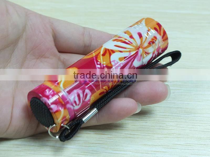 Baking Varnish 90mm 160lm Alloy Aluminum 9 LED Torch