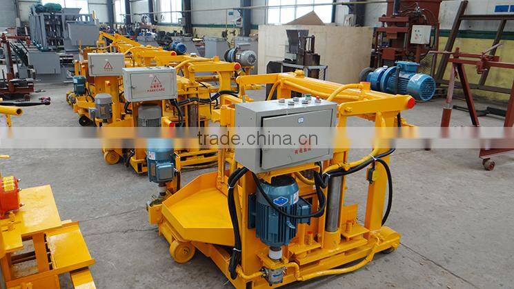 best selling products QTF40-3A mini small manual mobile concrete hollow brick blocks forming making machine