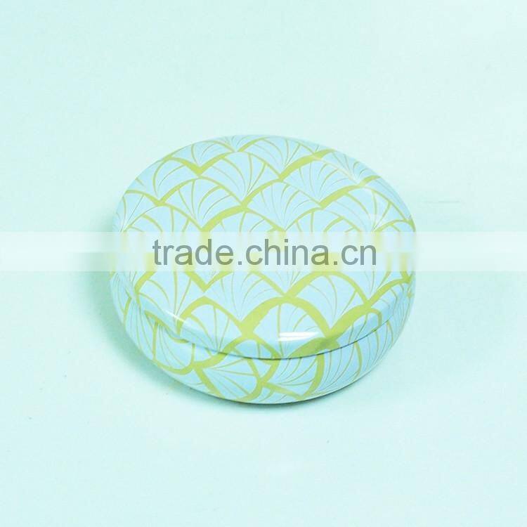 Fashion massage candle in tin box with metal lid