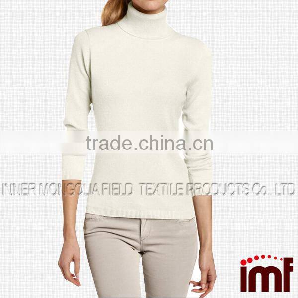 Women's 100% Cashmere Classic Turtleneck Pullover Sweater