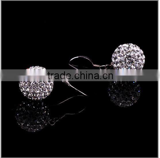 Fashion Party Decor Sexy Shambhala Bead Wholesale Earring Accessories 925 silver Jewelery Charm earring