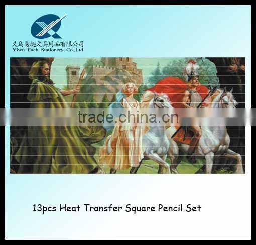 Hot Sales HB drawing Square puzzles Pencil 13pcs pencil set available customers design