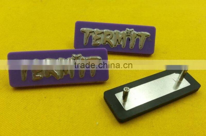 New Arrive High Quality Rubber Covered Zinc alloy Metal Rivet Badges For handbad -- P5330