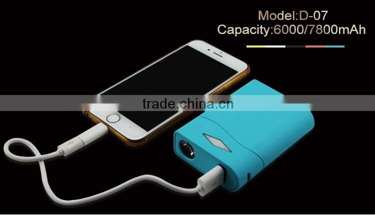 Multi-function portable laptop charger 6000/7800mah power bank tester test voltage current capacity for blackberry