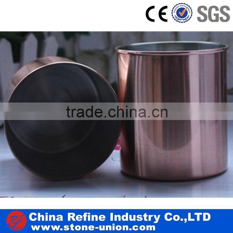 Stainless Steel Copper candle cup and vase with soy candle wax jar