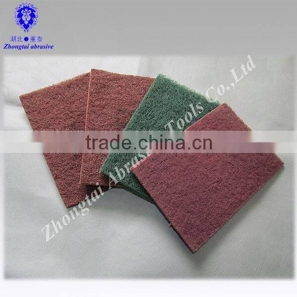 Hardware industrial use aluminum oxide non woven abrasive pad