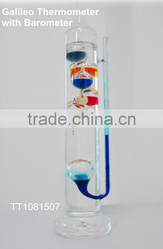 Galileo Thermometer with Barometer/ Glass thermometer with Barometer