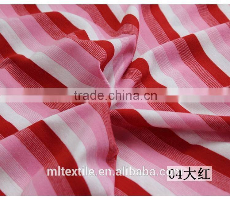 Yarn dyed stripe pattern knitting lycra fabric Tshirt fabric