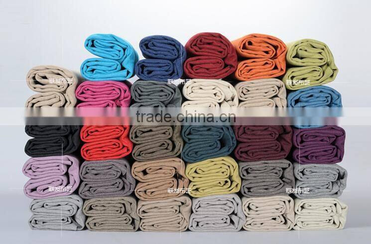 Pure color of linen fabric sofa cloth pillow cotton and linen car set of cloth