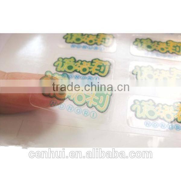 high quality custom glassine sticker label