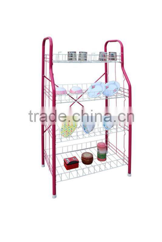 Household Essentials 4-Tier spray powder metal kitchen dish rack