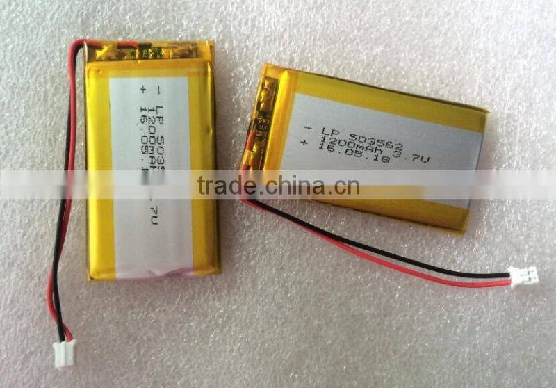 Li ion 3.6v 1200mah battery with connector