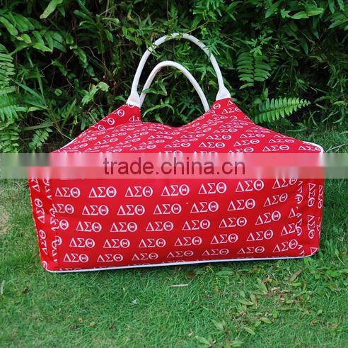 Wholesale Blanks Microfiber Large Fshional Tote Bag Shopping Handbags PU Leather Handle