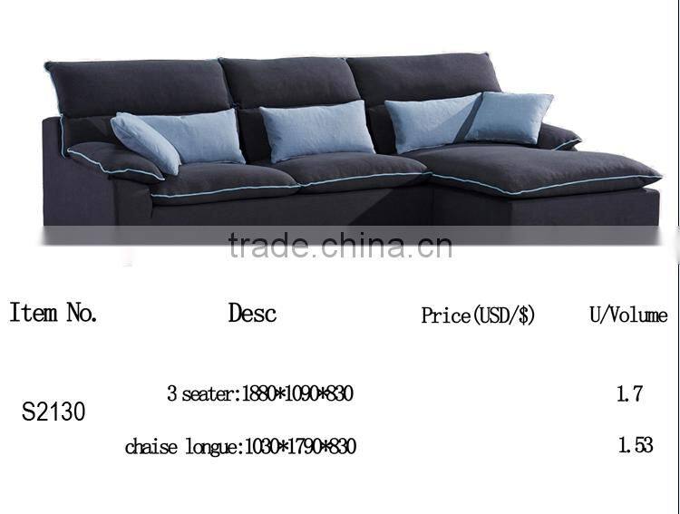 S2130 High Quality Fabric Ogahome Small Living Room Modern Sofa