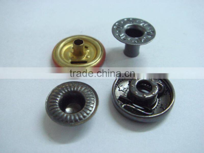12mm metal brass four part custom easy snap button