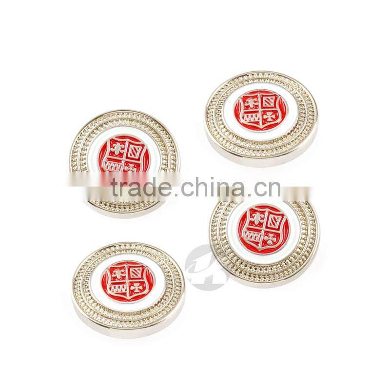 Red Embossed Down Coat Metal Screw Snap Buttons For Jacket