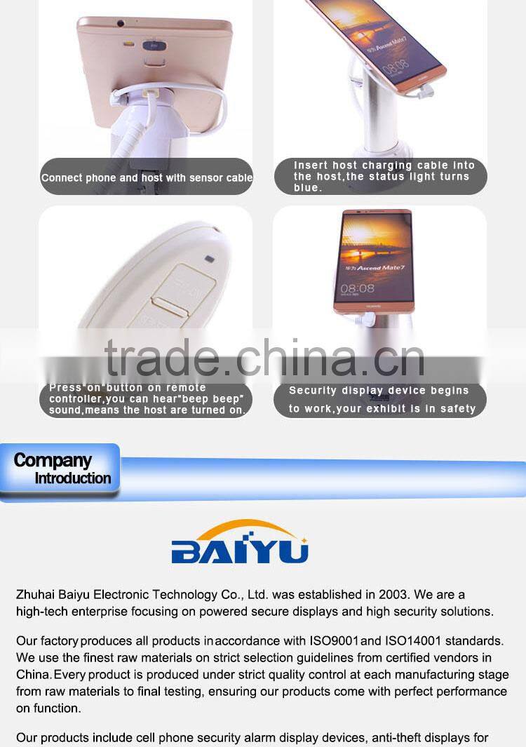 Standalone aluminium anti-shoplifting system for mobile phone