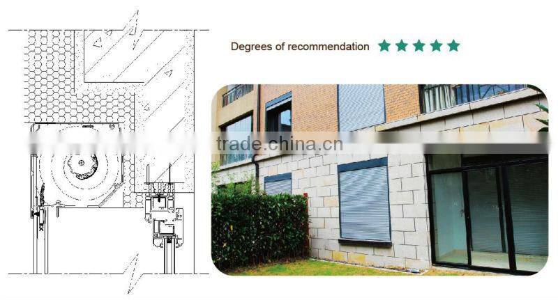 Motorized roller shutter window with aluminum foam slats
