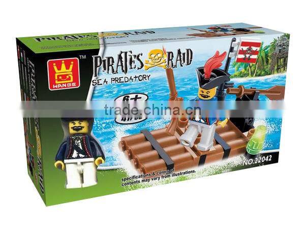 Pirate style play set pirate blocks toy pirate figures