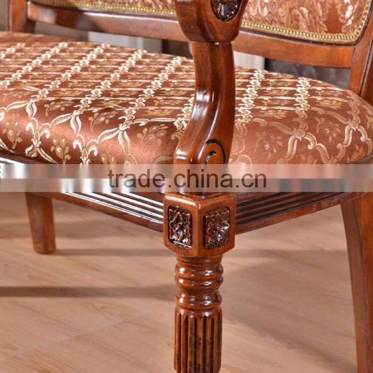 European new design wooden chair frame 2 seat rest recliner chair