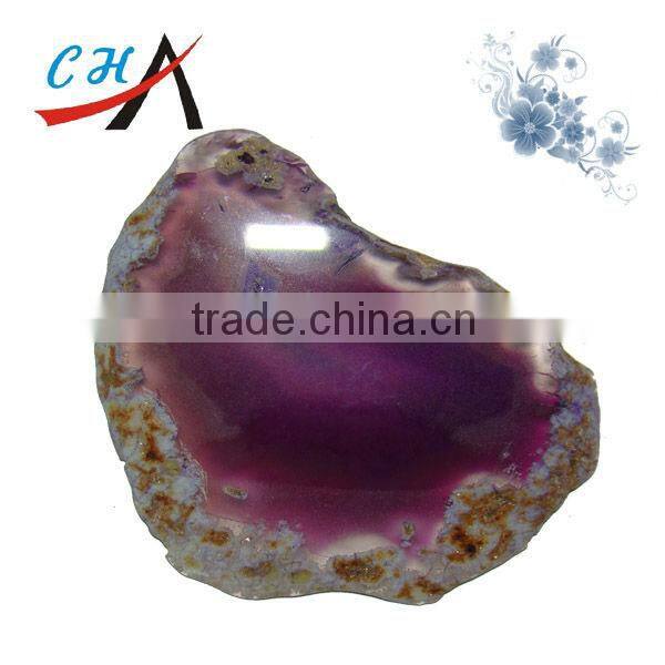 dyed purple agate slices for wholesale