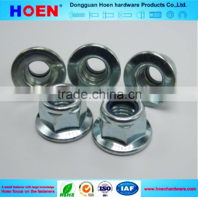 DIN6926 hexagon all-metal nuts with flange and with Non metaric insert