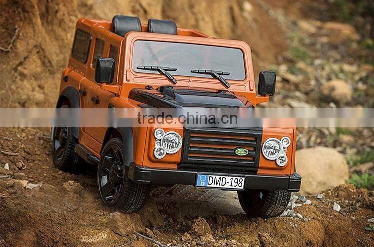 Licensed land rover children battery car with RC ride on car