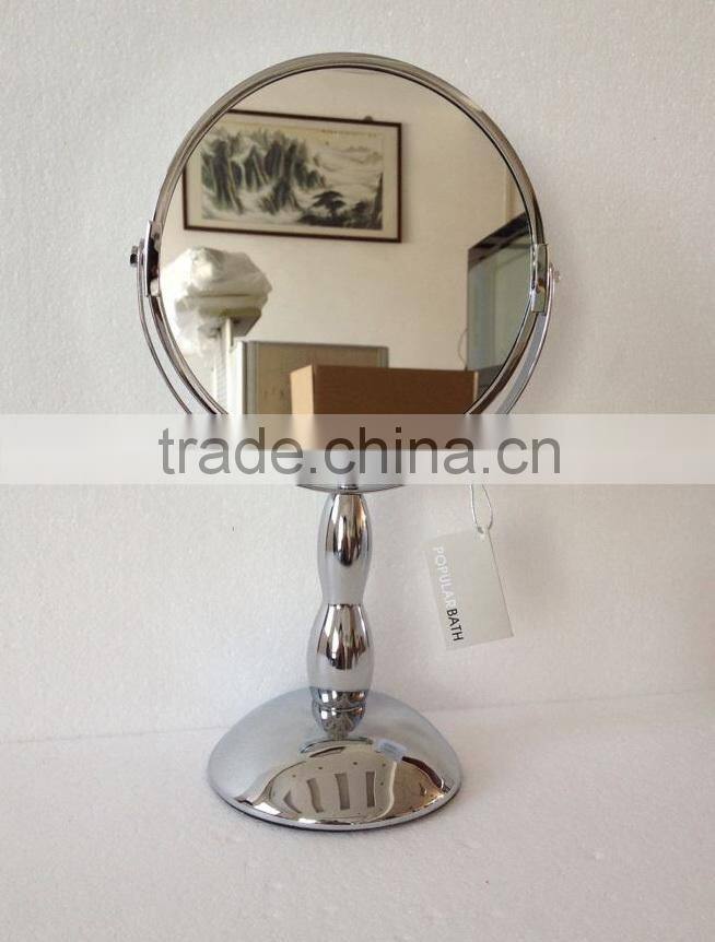 2014 collections stylish chromed "Milano" stainless steel standing vanity table mirrors