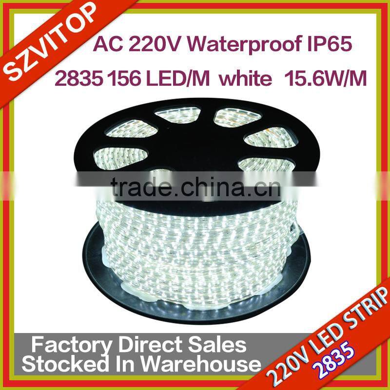 SV 220V IP65 2835Flexible Rope LED Strip WHITE Party Xmas Lamp BLUE 220V2835 156LEDS/M