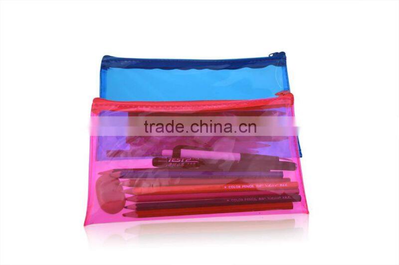 Hot Selling Clear PVC Pencil Packing Bag with Zipper