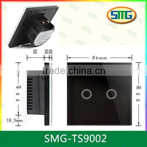 SMG-TS9002 High Quality Smart Home Touch Screen Light Switch Wall Switch