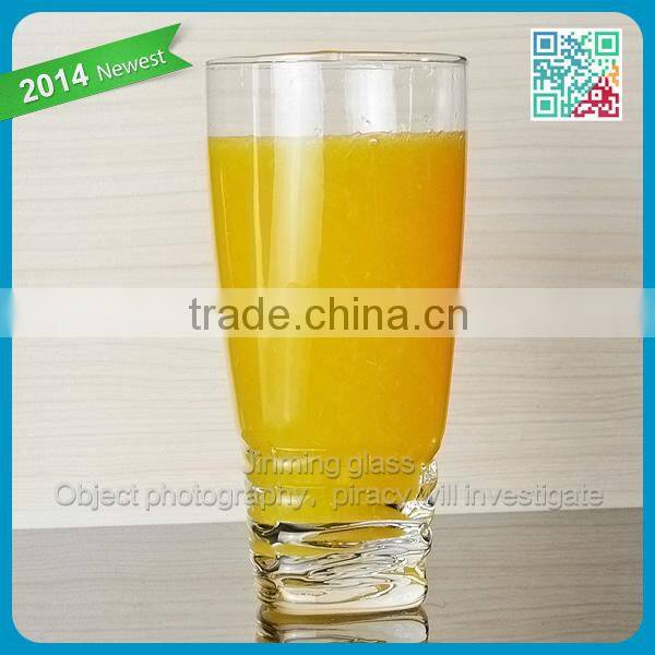 Hot sale unique style juice glass cup wholesale houseware drinking glass