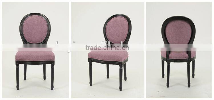 Black finish color Solid beech wood Hotel chair /Round Upholstered Side Chair(CH-211-1)