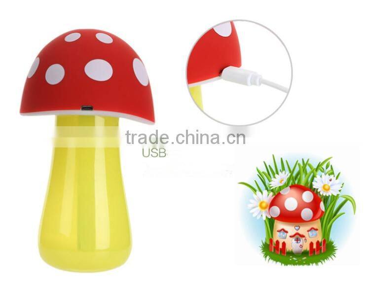 Mushroom shape home used usb LED light air humidifier