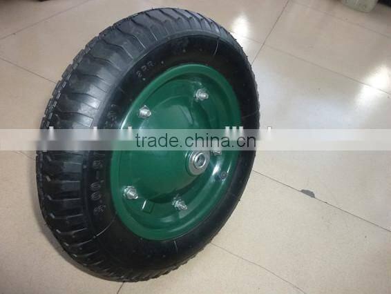 China Pneumatic tires 16 inch Trolley rubber wheel