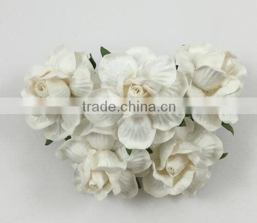 White, Large Handmade Mulberry Paper Flower, Wedding Party, Scrap-booking Crafts
