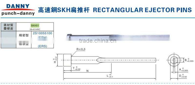 Standard stepped ejector pins